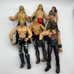Vintage 90s Jakks Pacific WWE Wrestling Figurines - Lot of Six!